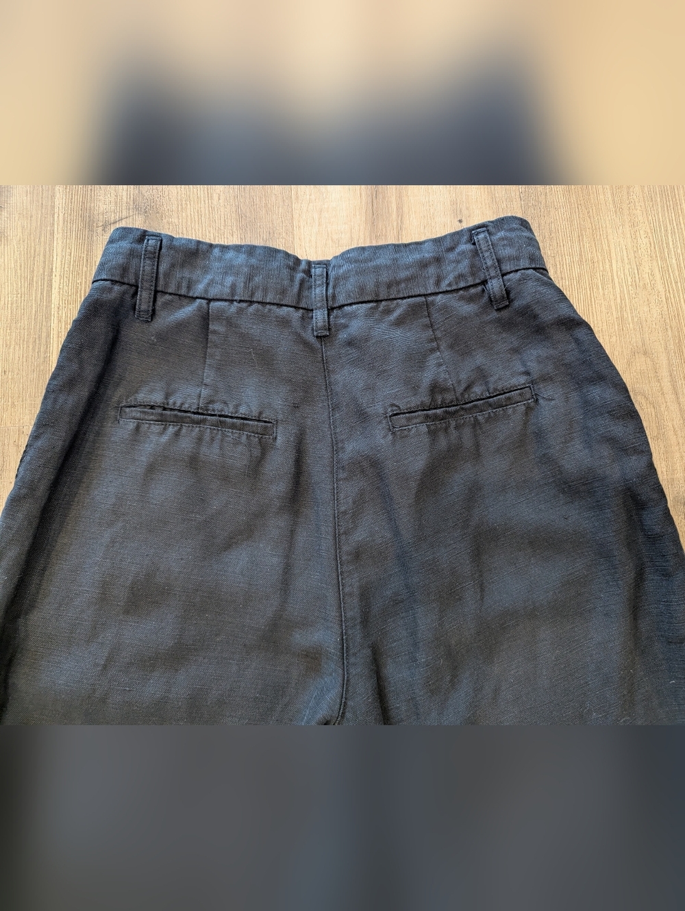 Aritzia Wilfred Black Wide-Leg High-Rise Linen-Blend Pants - Picture 5 of 9